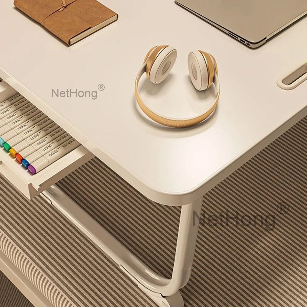 Folding Laptop Desk for Bed Tray Table Desk Bed Sofa Laptop Portable Lap Desk With tablet slot and cup holder Table support