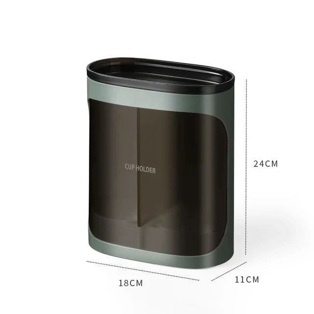 Cream Disposable Cup Holders Household Wall-Mounted Automatically Drop Punch-Free Paper Cups Dust-Proof Drinking Fountain Racks