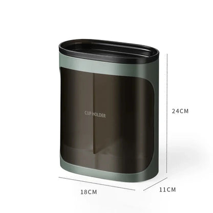 Cream Disposable Cup Holders Household Wall-Mounted Automatically Drop Punch-Free Paper Cups Dust-Proof Drinking Fountain Racks