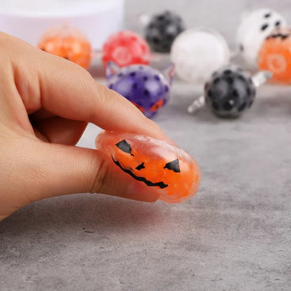 5/10/20Pcs Halloween Squeeze Ball Pumpkin Ghost Fidget Toy Kids Halloween Birthday Party Favors Trick or Treat Goodie Bag Filler