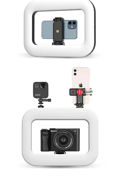 FANGTUOSI New Handheld Ring LED Rechargeable Fill light Portable Mobile Phone Live Photography Desktop Rabbit Cage Selfie Light