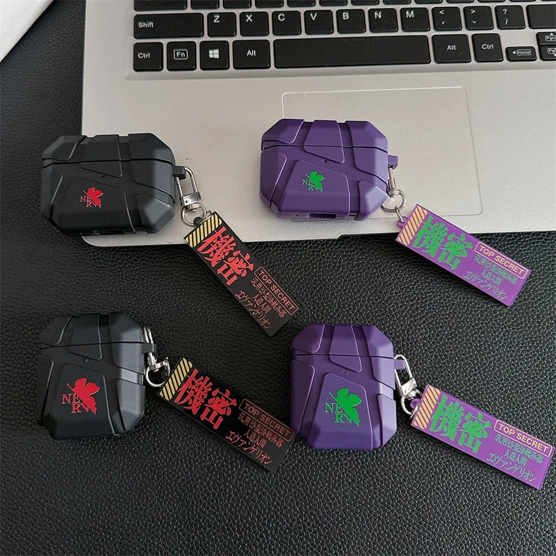 EVANGELION Earphone Case for AirPods 1 2 3 Pro 2 Case Anime Earphone Protective Cover for AirPods 4 Drop-resistant Shell Gifts