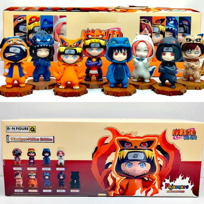 Naruto Bnfigureq Pajamars Series Blind Box Action Figures Model Sasuke Kakashi Costume Design Decoration Gift Toy