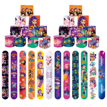 K-POP Demon Hunters Party Favors Slap Bracelets Wristbands Christmas Stocking Fillers Birthday Party Decoration Gifts Classroom