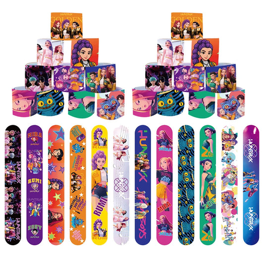 K-POP Demon Hunters Party Favors Slap Bracelets Wristbands Christmas Stocking Fillers Birthday Party Decoration Gifts Classroom
