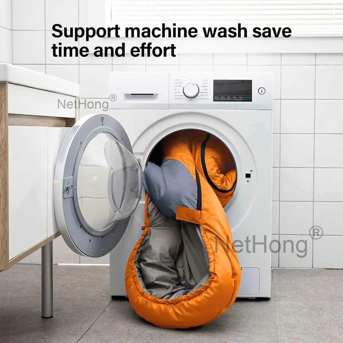 4 Season Single Sleeping Bags Camping Rectangular Envelope Zip Up Kids Adult