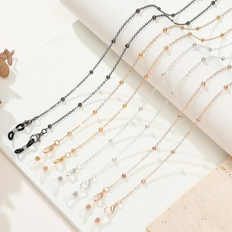 Sunglasses Masking Chains For Women Acrylic Pearl Crystal Eyeglasses Chains Lanyard Glass New Fashion Jewelry Wholesale