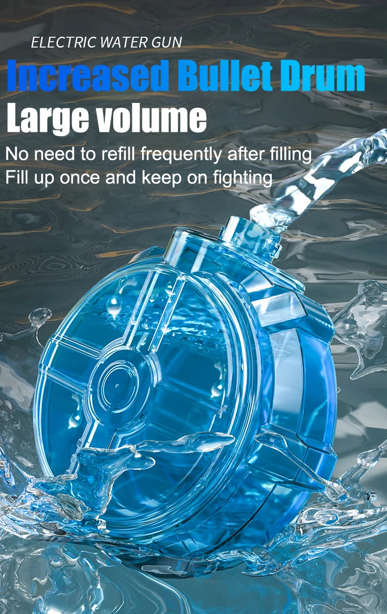 Electric Water Guns ,High Capacity Squirt Guns 26 FT Range with Light Up for Summer Outdoor Beach Swimming Pool Party Toy