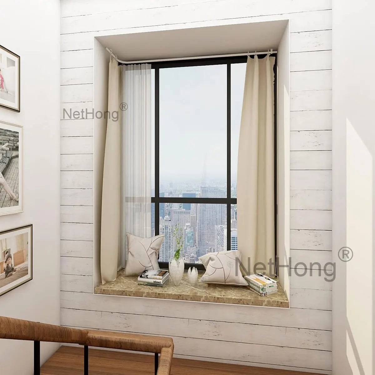 6M Vinyl Ivory white wood grain Wallpaper Stickers Self Adhesive Paper Waterproof