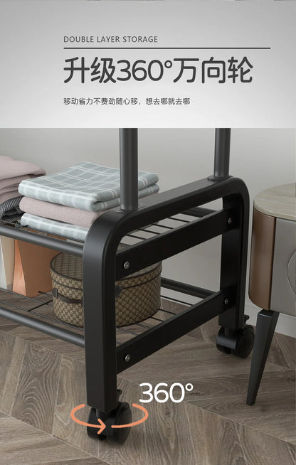 Standgarderobe Mäntel Seite Kinderzimmer Rack Wohnmöbel Garderobenständer Bodenständer Kleiderwand Kleiderbügel Kleiderbügel