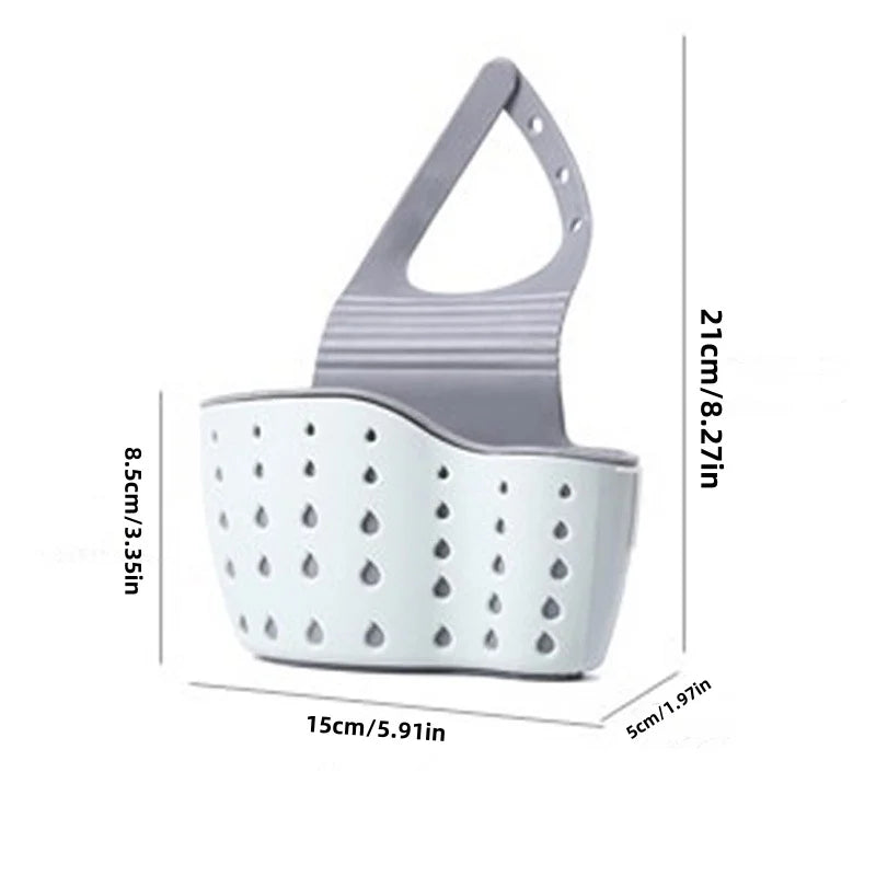 Kitchen Sink Storage Hanging Basket Plastic Dishwashing Sponge Hanging Bag Pool Drain Rack Storage Rack Faucet Drain Basket