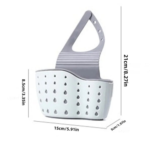 Kitchen Sink Storage Hanging Basket Plastic Dishwashing Sponge Hanging Bag Pool Drain Rack Storage Rack Faucet Drain Basket
