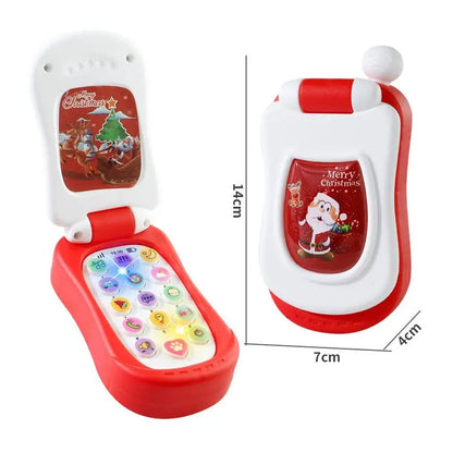 1pc NEW Cartoon Simulation Flip Phone Educational Music Phone Toy Toddler Education Early Voices Toys For Children's Day Gifts