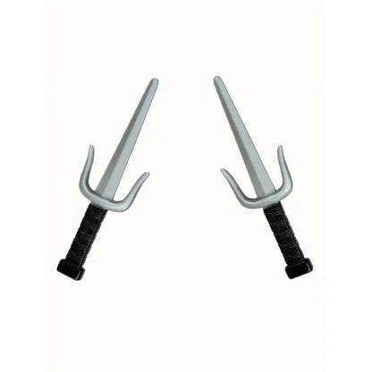 Kids Blue Ninja Mask Party Set Anime Japanese Samurai Ninja Theme Cosplay Costume with Mask Fork Prop Gift