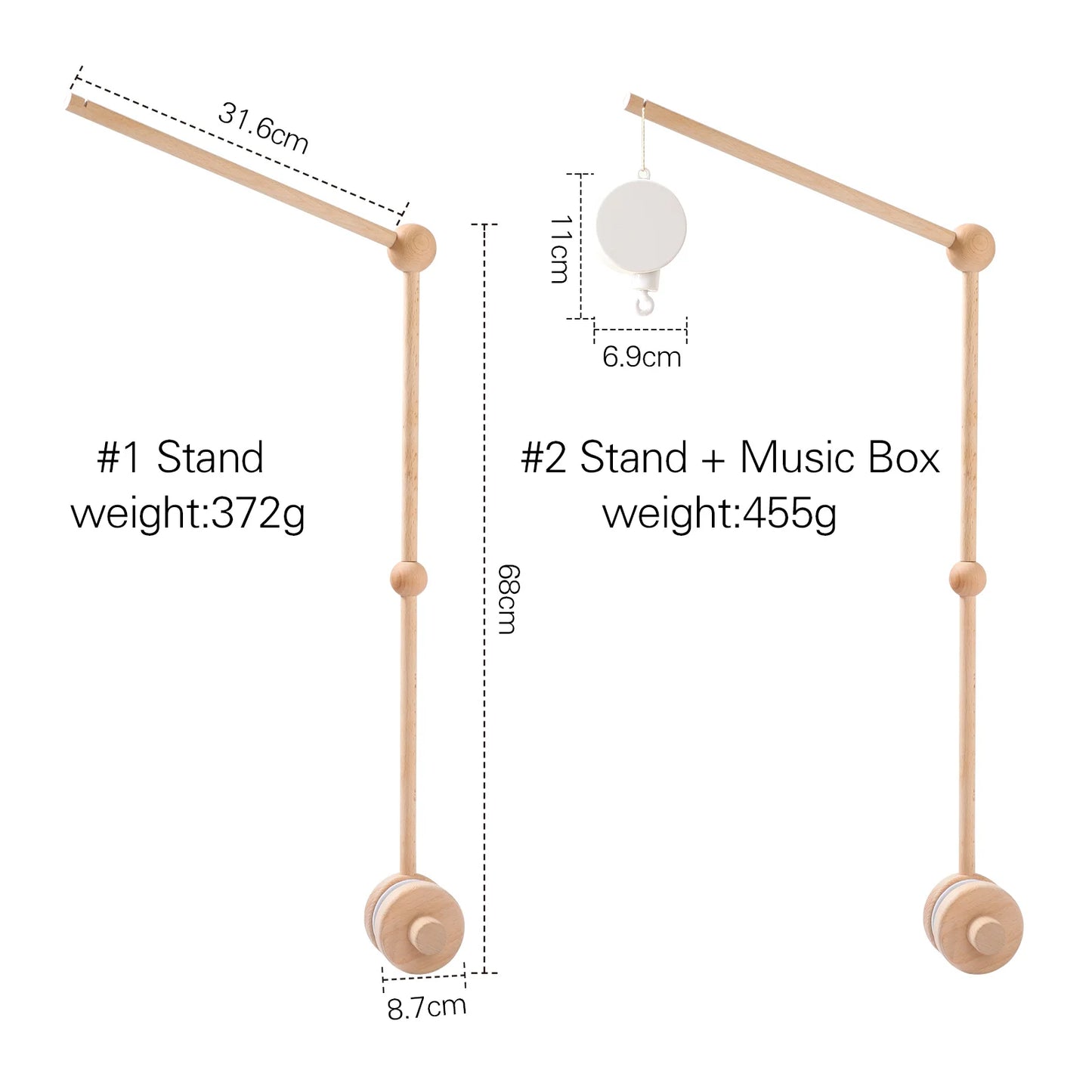 Baby Crib Mobile Bed Bell Toys Musical Rattle Educational Toys Bed Bell Newborn Mobile Bed Bell Bracket Baby Hanging Toys Holder