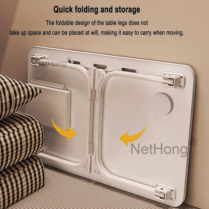 Folding Laptop Desk for Bed Tray Table Desk Bed Sofa Laptop Portable Lap Desk With tablet slot and cup holder Table support