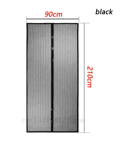 Sommerliche Anti-Mücken-Insekten-Fliegen-Vorhänge, Netz-Tür-Fliegengitter, Küchenvorhänge aus Polyesterfaser, Maschengewebe, Magnete