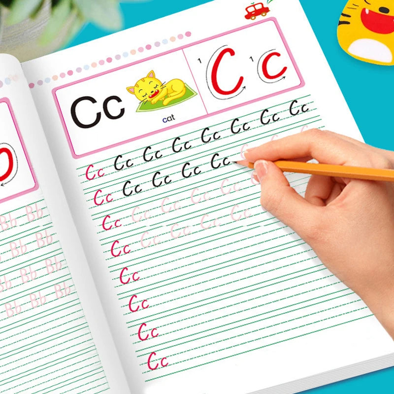 32 Pages Alphabet Tracing Workbook Educational Books Number Children Calligraphy Handwriting Copybook for Kids