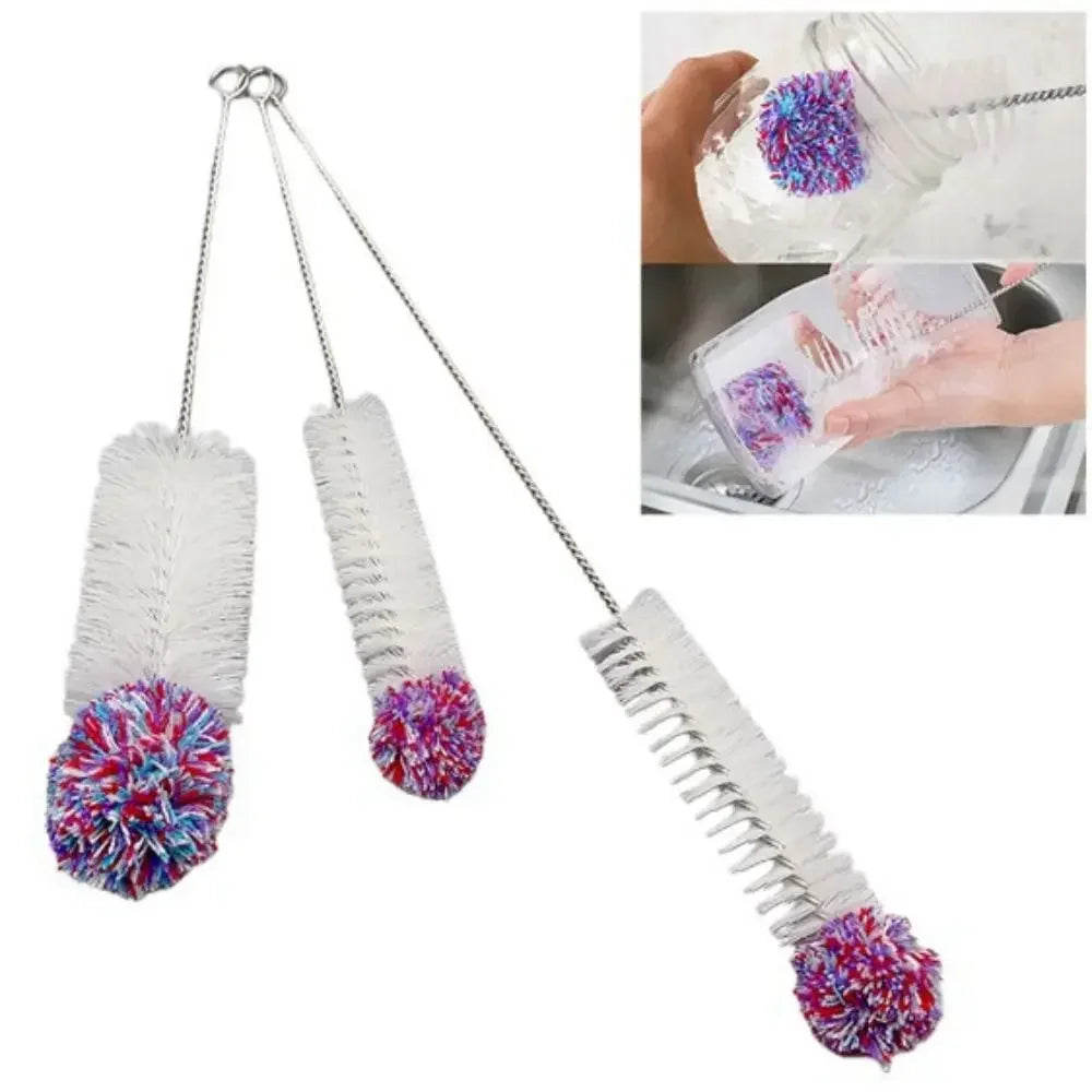 Drink Wineglass Bottle Cup Cleaning Soda Stream Bottle Brush With Beechwood Handle Glassware Jars Cleaner Kitchen Cleaning Tool