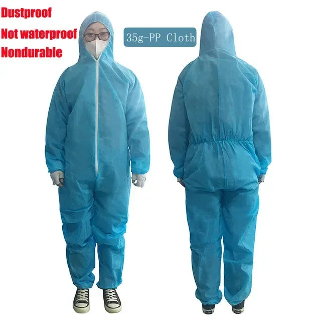 Disposable Breathable Dustproof Water Oil Resist Work Safety Clothing Anti Dust Spary Painting Decorating Labour Overall Suit