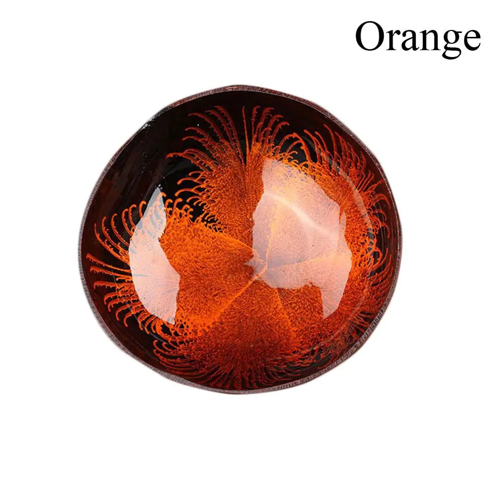 Natural Coconut Shell Bowl Dishes Handmade Kitchen Key Candy Nut Storage Bowl Paint Mosaic Craft Home Decor
