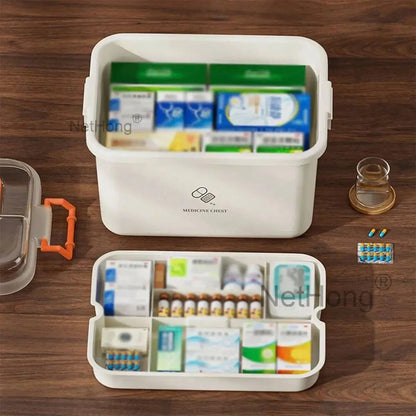 Box Portable Medicine Storage Container Large Capacity For Home