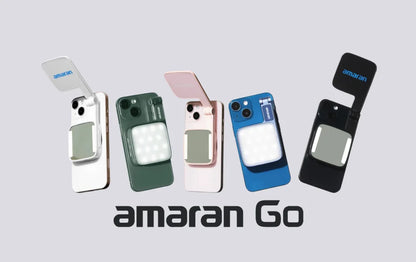 amaran Go Magnetic Phone Selfie Light Rechargeable Portable Light with Mirror for Selfie Makeup Video Conference TikTok Youtube