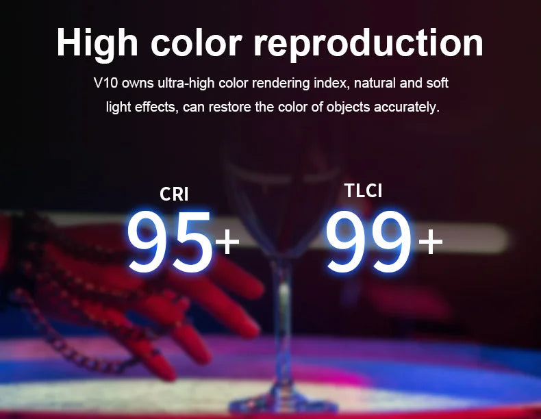 LUXCEO V8 Portable RGB Video Light Gamer Lamp 2000mAh Photo Video Shooting Selfie Lighting Fill-in lights for Vlog/YouTube