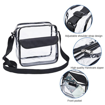 Women's Clear Crossbody Bags Adjustable Long Strap Transparent Packs Casual Outdoor Simple Style Shoulder Bags