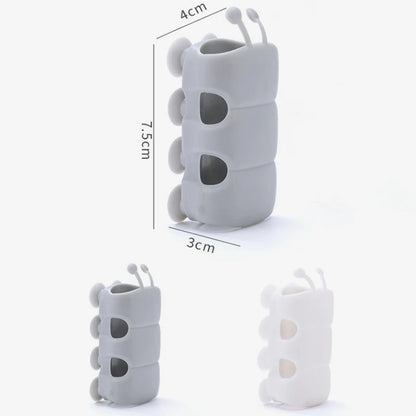 Saugnapfhalterung, Silikon-Duschkopfhalter, wiederverwendbar, abnehmbar, Wandregal mit fester Basis für Badezimmeraccessoires