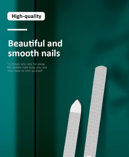 1Pcs Stainless Steel Nail Files High-Quality Double SidedManicure Pedicure Grooming For Professional Finger Toe Nail Care Tools