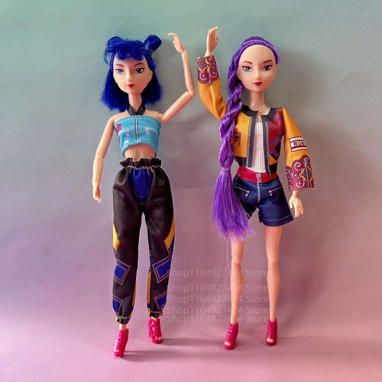 2025 NEW Kpop Demon Hunters Action Figure Vinyl Doll Toy Kawaii Huntrix Anime Figures Rumi Mira Zoey For Children Christmas Gift