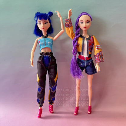 2025 NEW Kpop Demon Hunters Action Figure Vinyl Doll Toy Kawaii Huntrix Anime Figures Rumi Mira Zoey For Children Christmas Gift