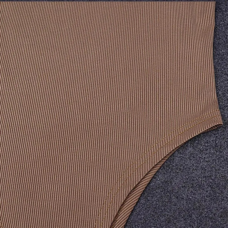 Sleeveless Knit Bodysuit - Sexy Off Shoulder Halter Top for Women