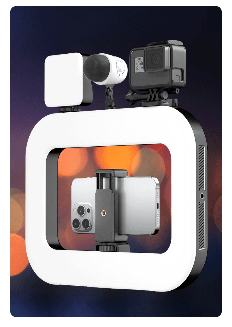 Phone Video Handheld LED Fill Light Selfie Light Phone Video Stabilizer for Camera, Phone, Tiktok, YouTube, Makeup, Video Blog