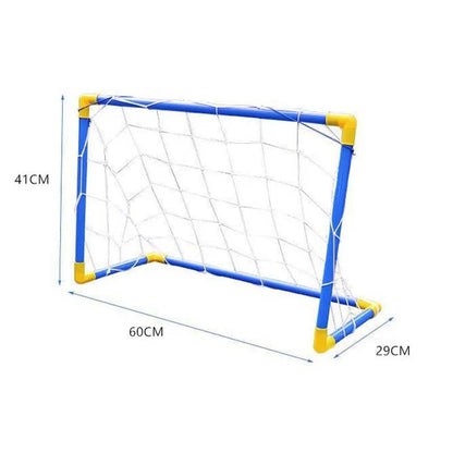 Portable Football Goal Set with Ball and Pump - Removable, Indoor/Outdoor Fun Game
