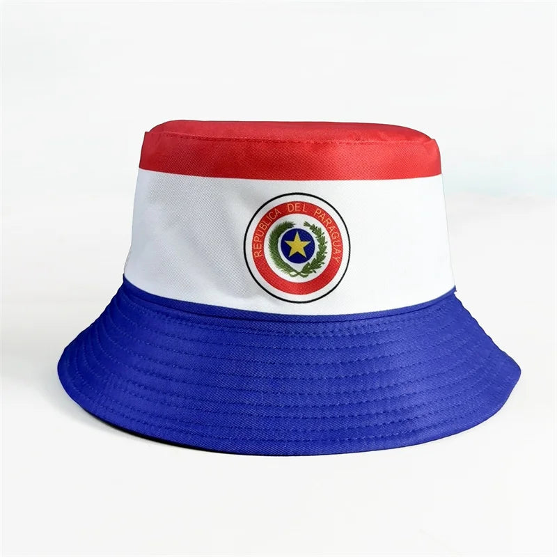 2026 Countries National Flag Bucket Hat Men Women Football Fan Party Football Cup Reversible Sun Hat Soccer Fans Fisherman Hat
