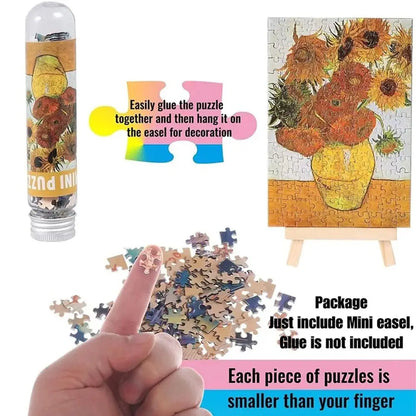 150PCS/Set Oil Painting Jigsaw Puzzles Mini Test Tube Oil Painting Jigsaw Gifts Family Educational Toys Adult Children