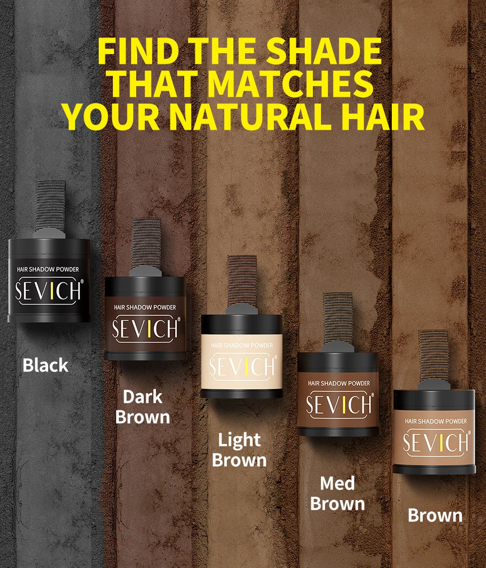 Sevich 10g Hairline Powder Hair Fiber Powder Capillary Filling Hair Shadow Waterproof Hairline Edge Control Makeup Concealer