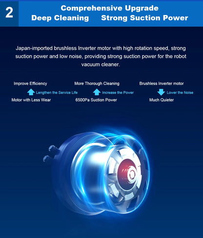 Liectroux / LILIN X6 LDS Saugroboter, Laser-Lidar-Navigation, Nass- und Trockenwischen, 6500 Pa Saugkraft, Mehrbodenkarte, Teppichverstärkung