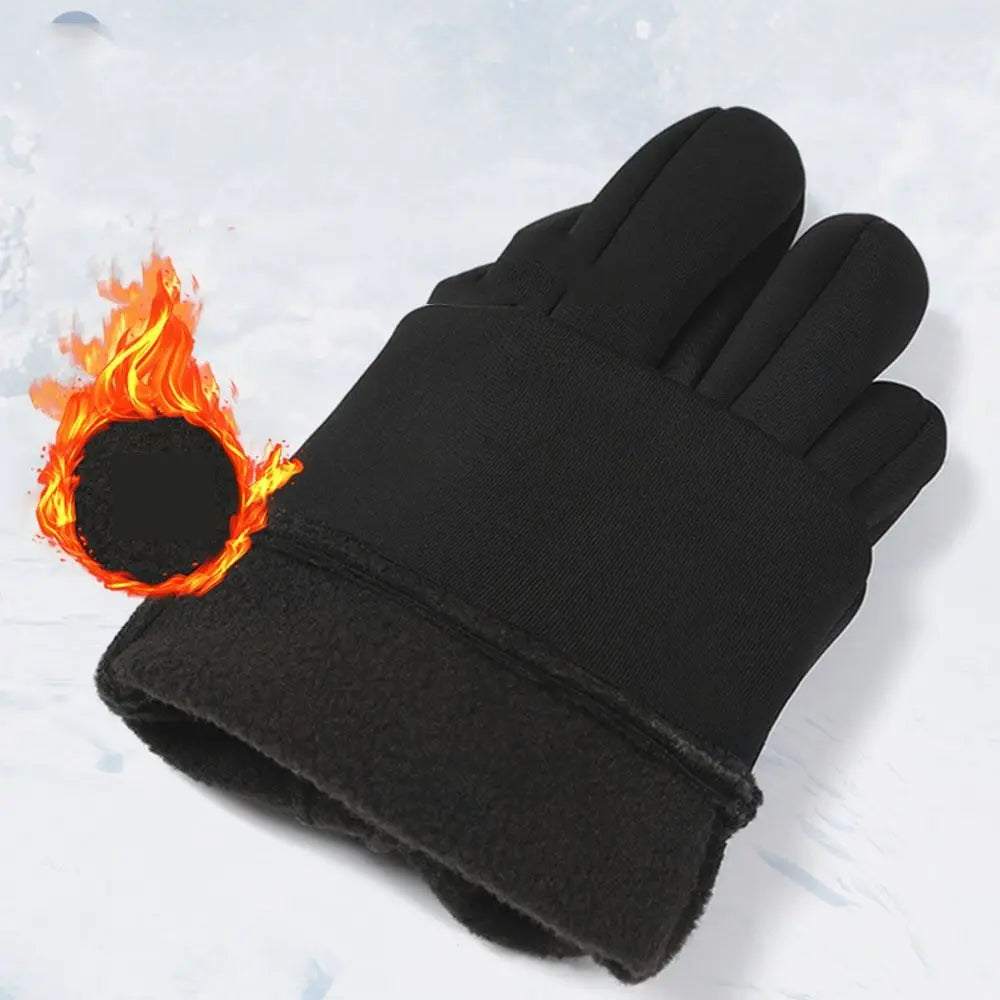 Kids Waterproof Cycling Gloves - Thermal Winter Sports Gloves with Touch Screen & Anti-Slip Grip