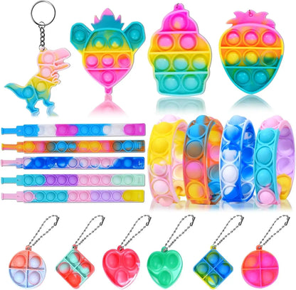 60/120 Pcs Pop Party Favor Toys for Kids, Fidgot Goodie Bag Stuffers, Treasure Box Toys, Pinata Filler, Gifts Classroom Prize