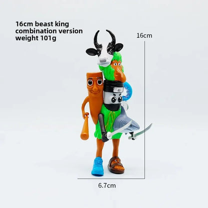 Tung Tung Tung Sahur Tralalero Tralala Italian Brainrot Monster Fusion Edition Anime Action Cartoon Ornament Fun Toy Gift Figure