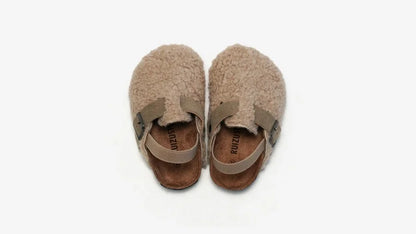 Kids Fleece Slippers - Warm Plush Clogs for Boys & Girls | Soft Sole Baby Shoes