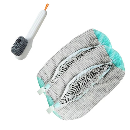 Shoe Washing Machine Bag with Liquid Shoe Brush Set Durable Laundry Shoe Bag and Soft Bristle Clean Brush for All Shoes