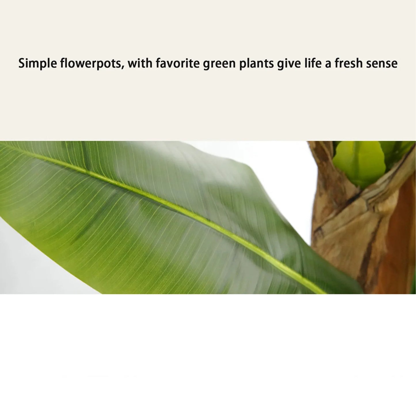 Artificial Banana Leaf Plant with Triple Stalks,Faux Banana Silk Tree,Tropical Fake Leaves Plants Indoor for Home Office