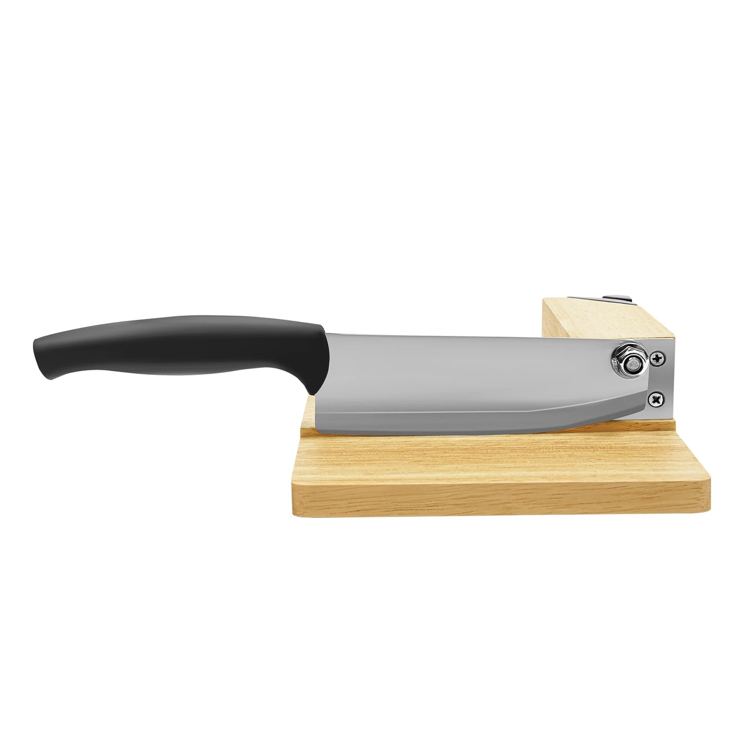 Manual Biltong Cutter & Beef Jerky Slicer Home Cutting Knife w/Oak Cutting Board Seat Guillotine