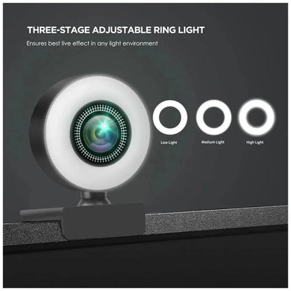 4K 2K 1080P Webcam Light Control Full HD 8MP Webcam PC Laptop Auto Focus Live Streaming Flexible with Microphone Live Broadcast