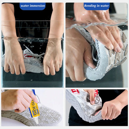 Clear Shoe Repair Adhesive Low Odor Strong Adhesive Soft Resin Shoe Glue for Fixing Worn Shoes or Boots