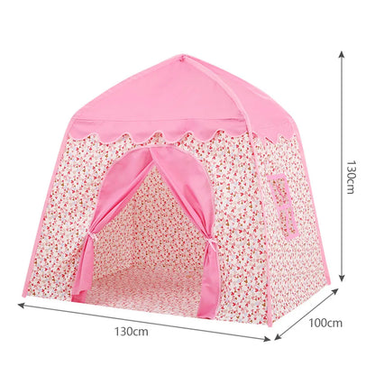 Kids Play Tent Princess Castle Play Tent Oxford Fabric Large Fairy Playhouse with Carry Bag for Boys & Girls Indoor Outdoor